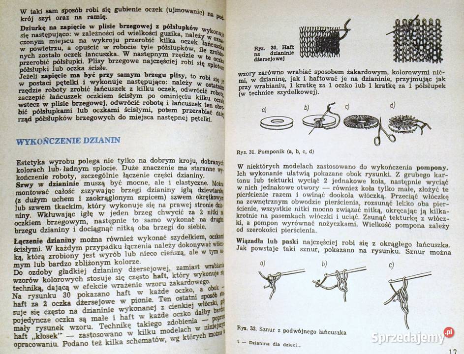 Dzianina dzieci w wieku szkolnym Irena Szymańska Rok wydania 1983