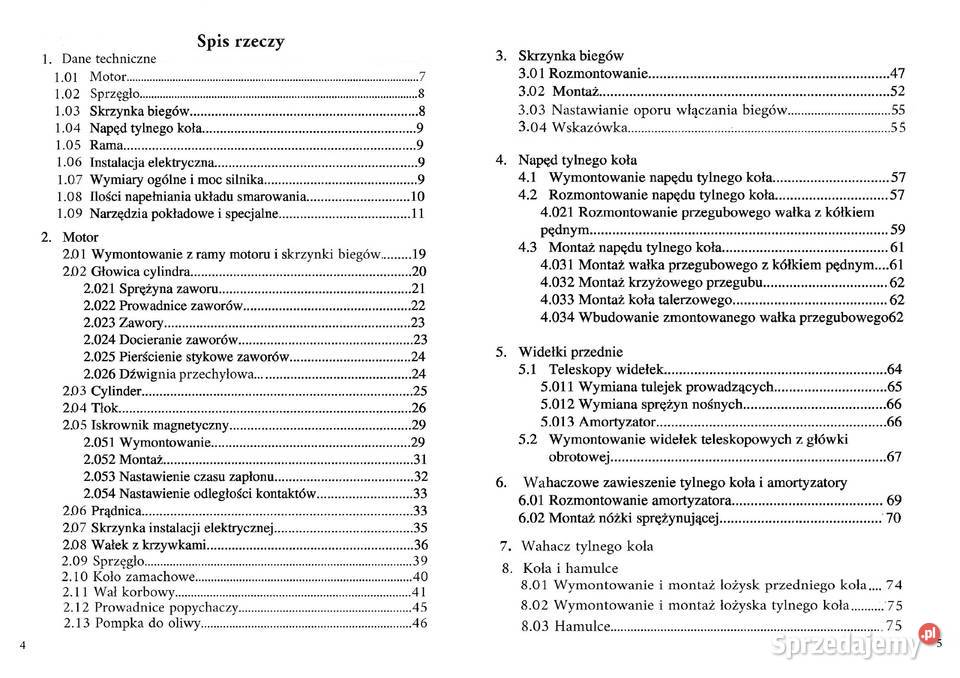 PODRĘCZNIK INSTRUKCJA NAPRAWY MOTOCYKLA SIMSON Rewal