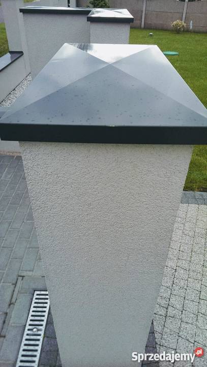Opierzenie słupków murków nowoczesne ogrodzenia Ogrodzenia i bramy Szamotuły