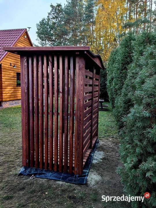 Drewutnia 2 x 11m wiata na drewno kominkowe dach Kalety