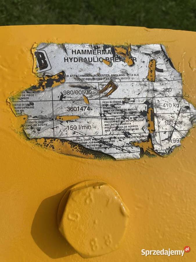 Młot hydrauliczny wyburzeniowy JCB 410 Łomża sprzedam