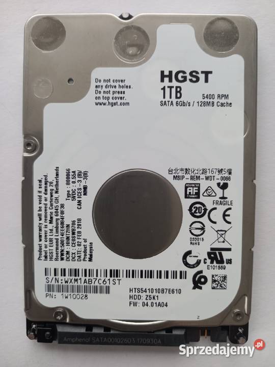 HGST 1TB SATA 25 HTSTS541010B7E610 128MB cache