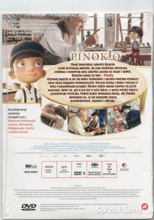 PINOKIO DVD KSIĄŻKA PRAWDĘ MAM W NOSIE POLSKI mazowieckie Warszawa sprzedam