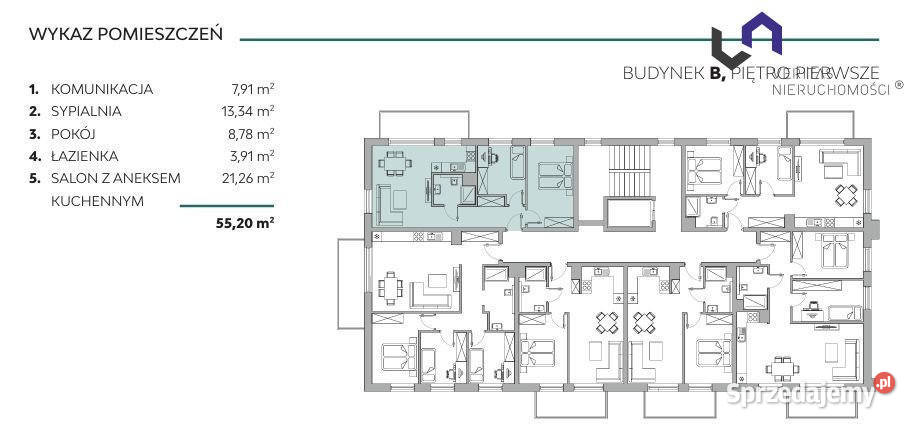 Ogłoszenie mieszkanie 5505 metrów 3 pokoje 11300zł/m2 Bielsko-Biała