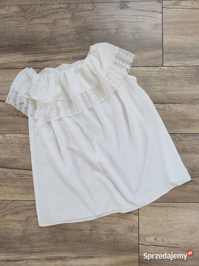 Biała bluzka Top Vintage Hiszpanka 38 40 Rozmiar 40(L) Jasło