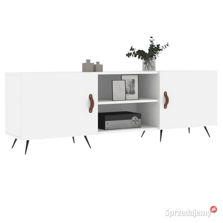 Szafka pod TV biała 150x30x50 materiał