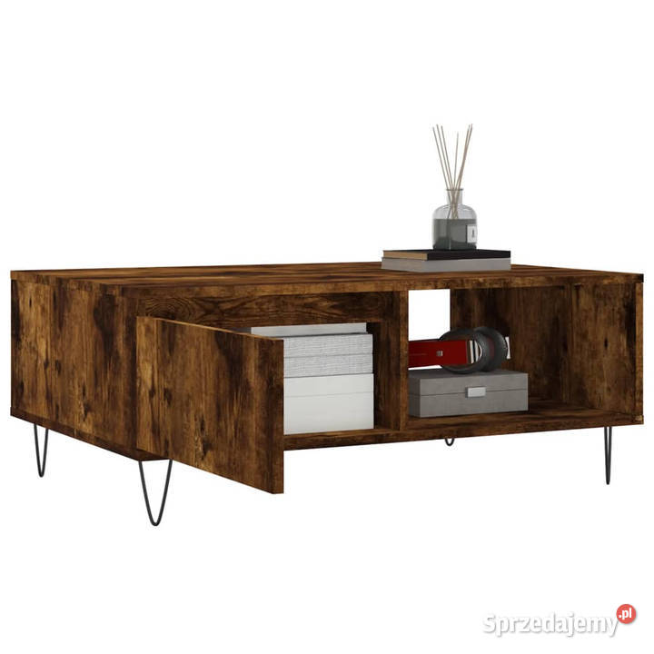 Stolik kawowy przydymiony dąb 90x60x35 WM827065