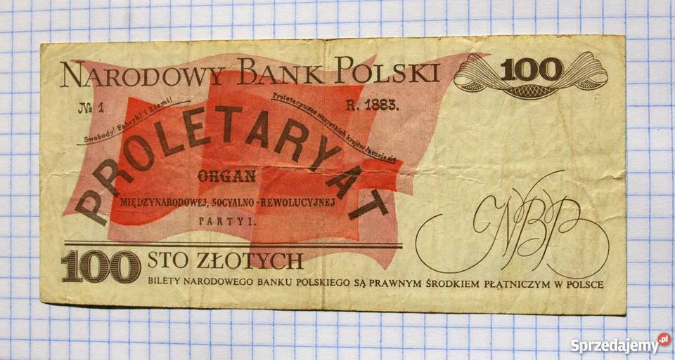 BANKNOT 100 ZŁOTYCH 1986 POLSKA LUDWIK WARYŃSKI Kolekcje Piszczac