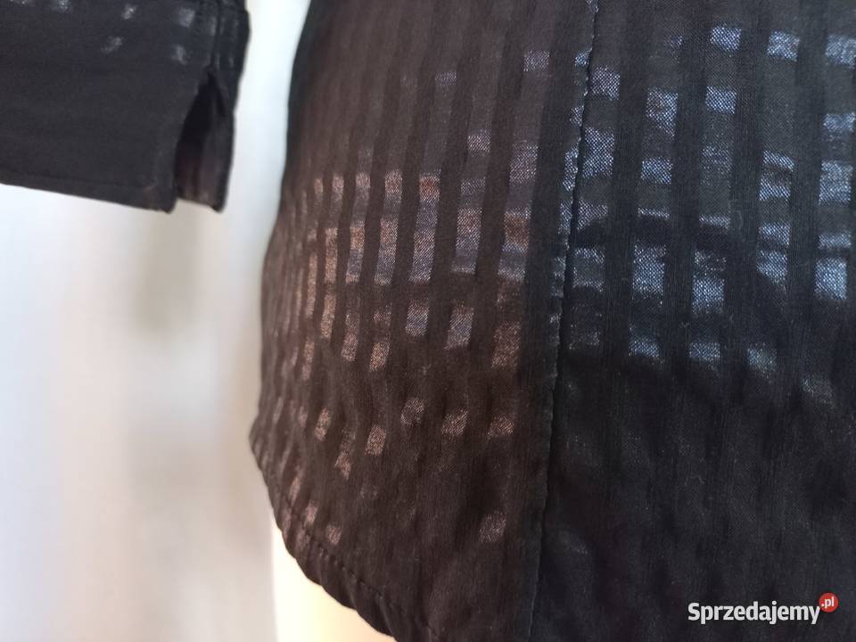 Bluzka czarna Koszula r 40 PASKI rękaw 34 NOWA podlaskie Białystok