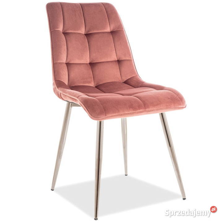Krzesło Loftowe Chic Chrom VELVET Rybnik