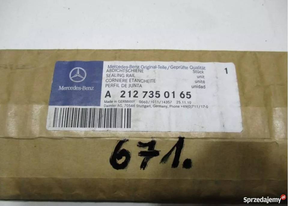 MERCEDES EKLASA W212 LISTWA ZGARNIAJĄCA osobowe Nowy Tomyśl