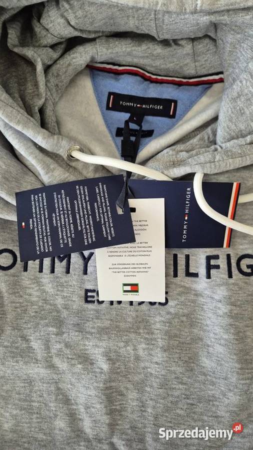 Szara bluza z kapturem Tommy Hilfiger Rozmiar L małopolskie Łososina Dolna