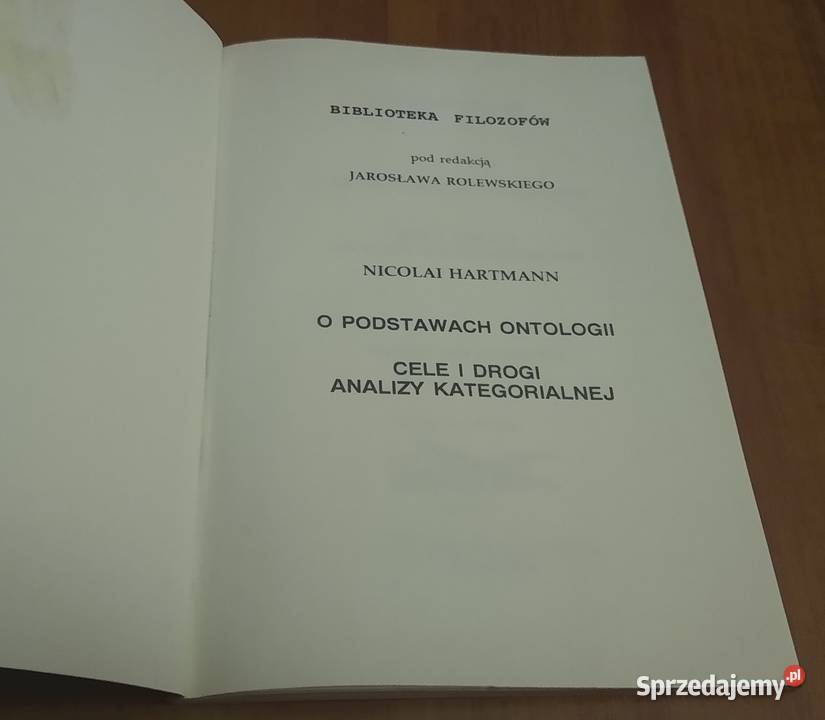 O podstawach ontologii cele i drogi analizy Gdańsk