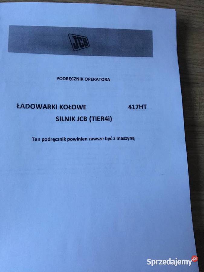 dtr instrukcja obsługi ładowarka jcb 417ht i Szczecin