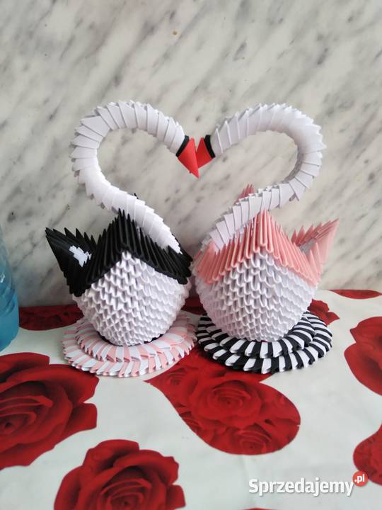Łabędzie Origami 3DOrigami Modułowe wielkopolskie Czempiń