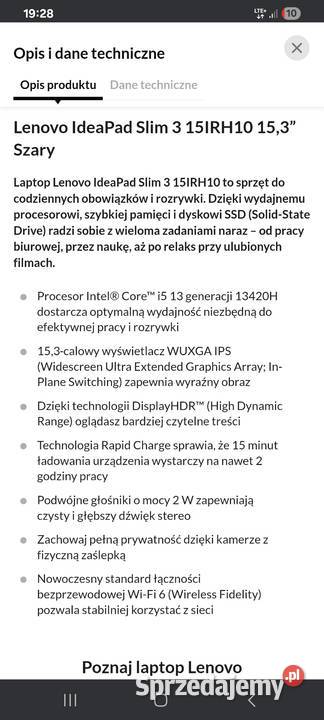 Sprzedam laptop lenovo Intel Core i5 Wołomin