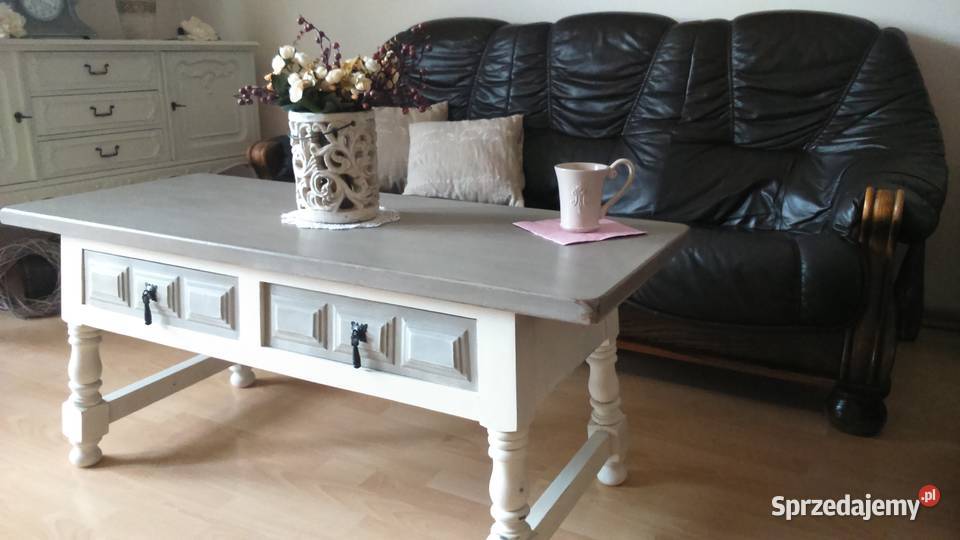 Stolik kawowy ława szafka RTV Shabby Chic 52cm Warszawa sprzedam