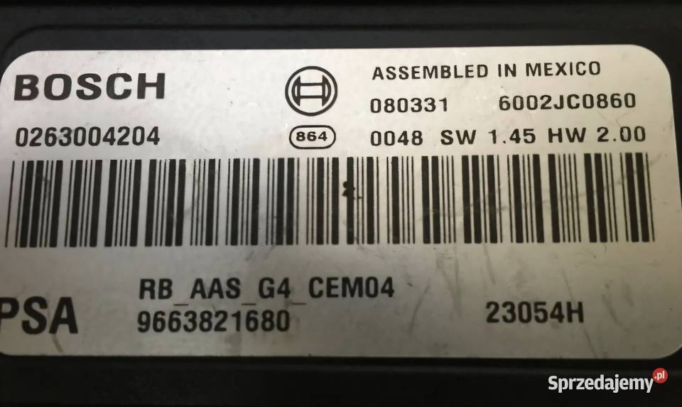 MODUŁ PARKOWANIA PDC CITROEN BERLINGO III Części samochodowe Działoszyce