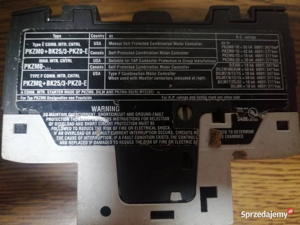Wyłącznik silnikowy MoellerEaton PKZM025 wielkopolskie Poznań
