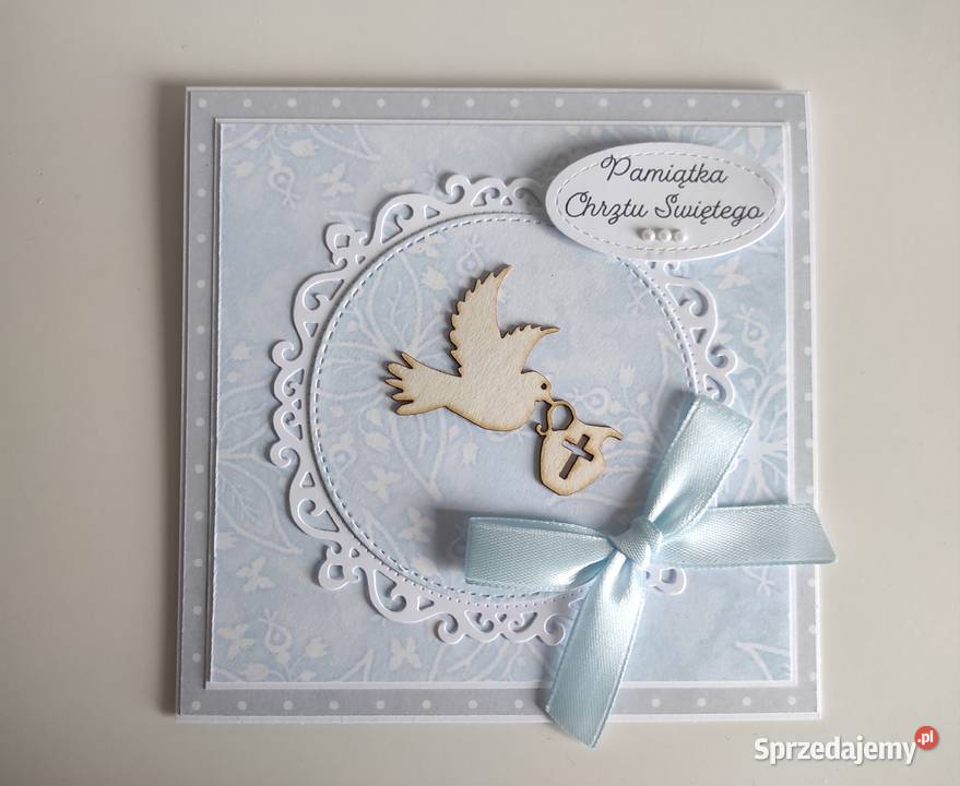 Kartka ręcznie robiona na Chrzest Święty z Łódź sprzedam