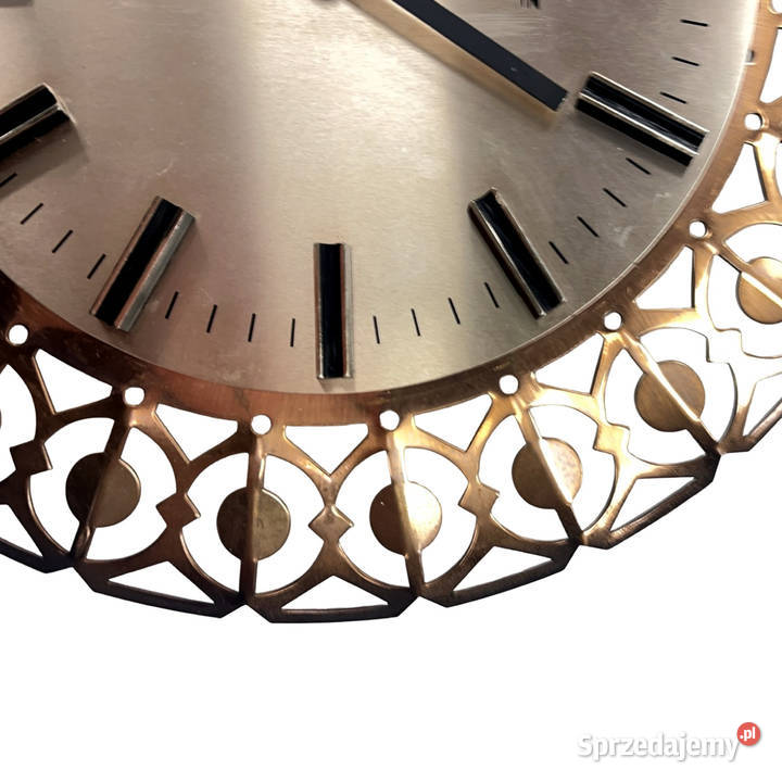 Zegar ścienny Richter mosiądz ażurowy RFN lata Warszawa sprzedam