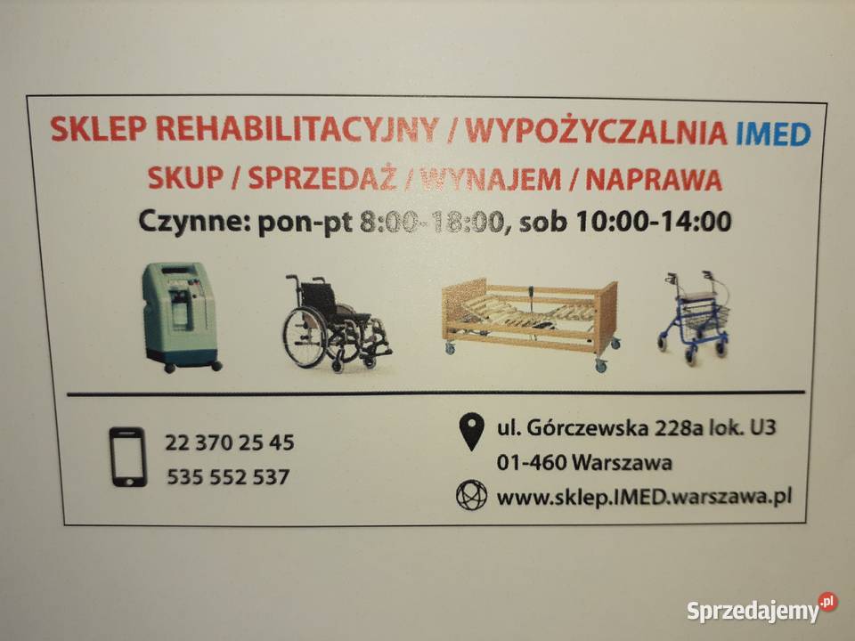 Łóżko Rehabilitacyjne Wynajem 70 mc Warszawa mazowieckie