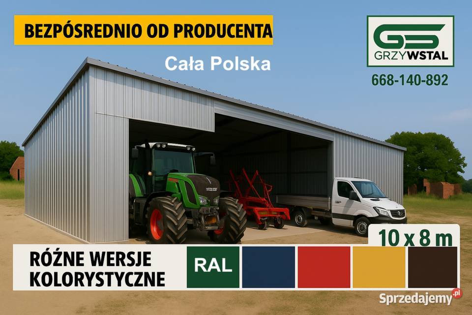 Ocynk Garaż Blaszany Wiata na Maszyny blacha Brzozów