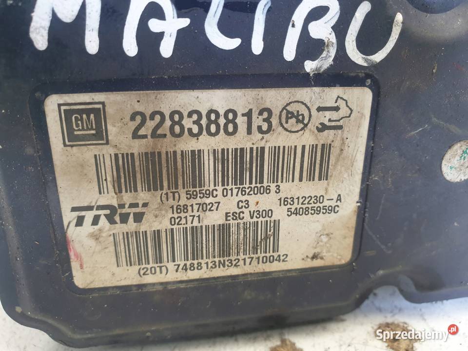 Chevrolet Malibu POMPA ABS hamulcowa 22838813 Janów