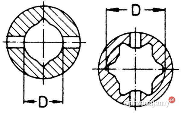Widłak na rurę profilowaną na kołek sprężysty 30 Kamionna