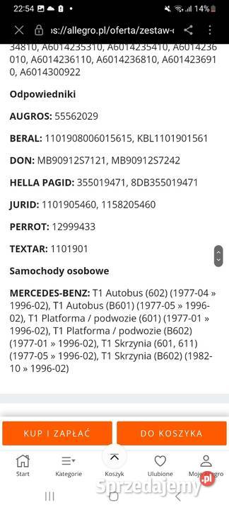 Wykładziny szczękowe Mercedes Olsztyn
