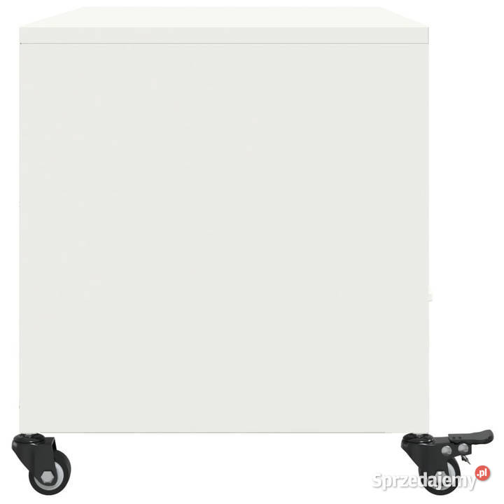 Szafka RTV biała 68x39x435 stal WM846703 mazowieckie Warszawa
