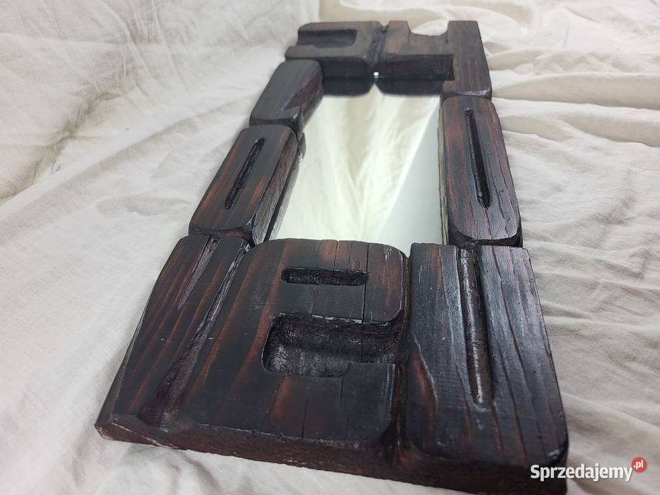 Lustro lusterko drewniane rzeźbione Warszawa