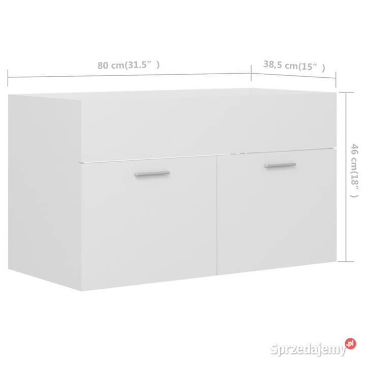 Szafka pod umywalkę biała 80x385x46 WM804656 Dom i Ogród Warszawa