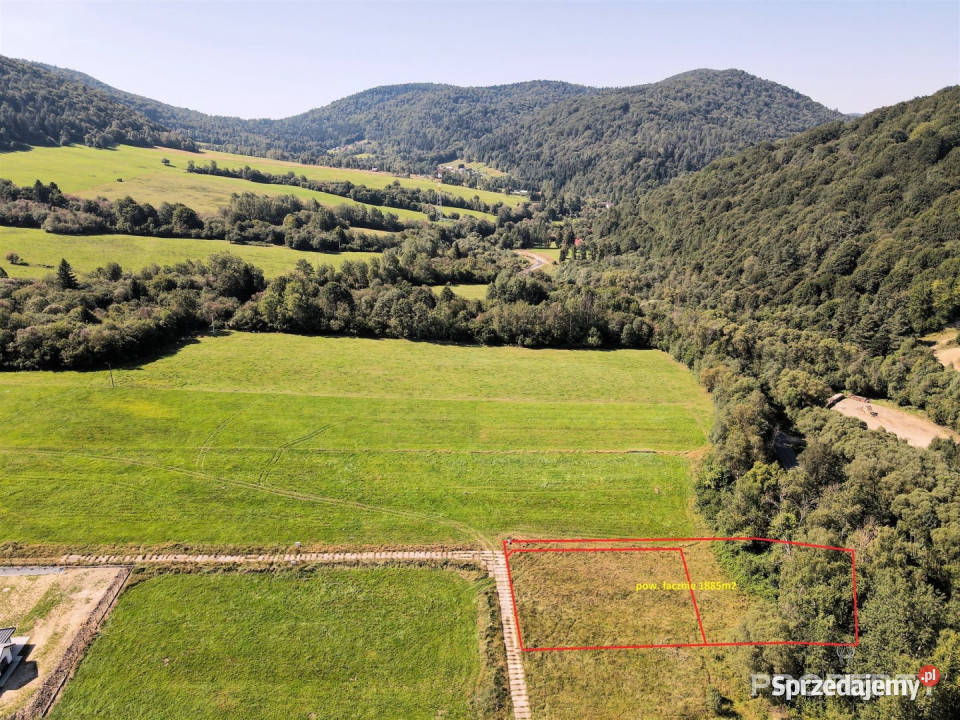 sprzedaży działki 1885m2 Uście Gorlickie 90zł/m2 małopolskie sprzedam