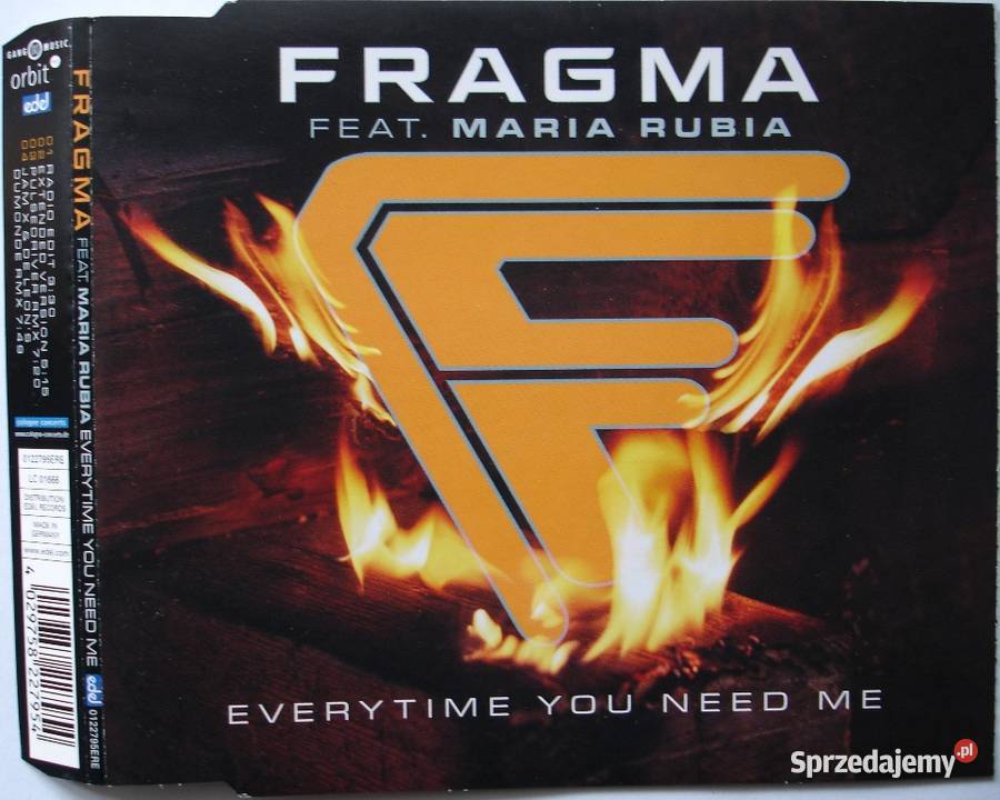Fragma everytime you need me CD Płyty i kasety Zbylitowska Góra