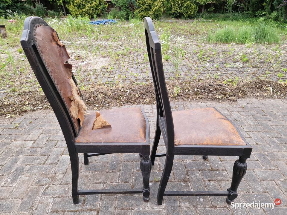 Para starych dębowych krzeseł zachodniopomorskie Szczecinek