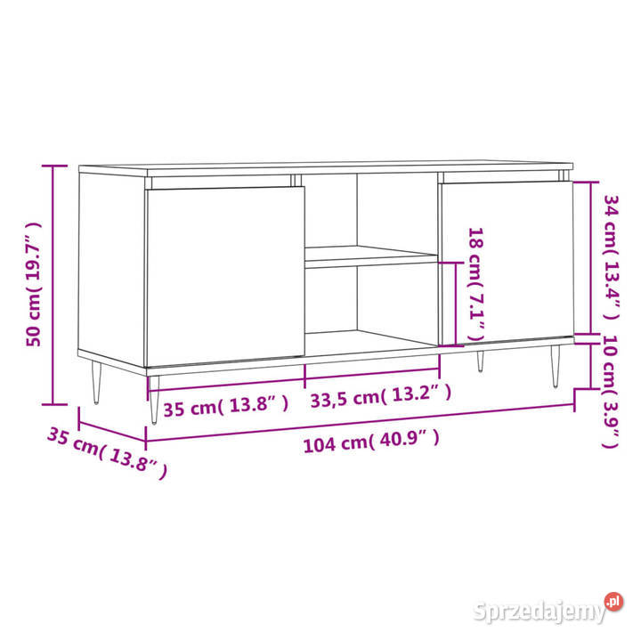 Szafka pod TV biała 104x35x50 materiał mazowieckie Warszawa sprzedam