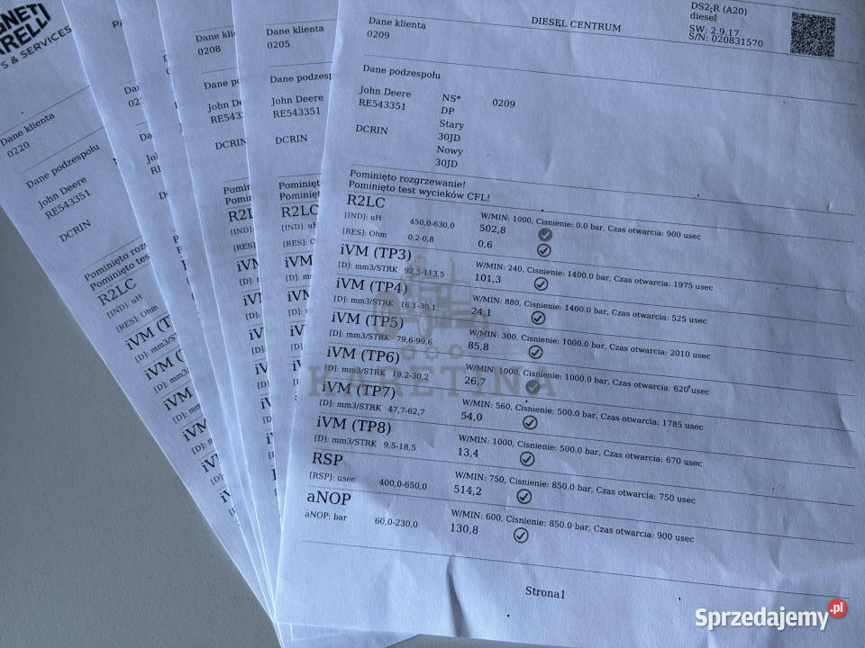 John Deere G3 RE543351 Wtryskiwacz Wtryskiwacze wielkopolskie Jastrzębniki