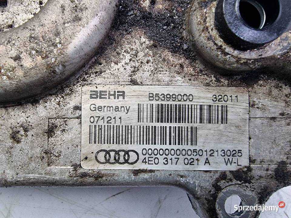 CHŁODNICZKA OLEJU AUDI A8 D3 II LIFT 4E0317021A Lipno sprzedam