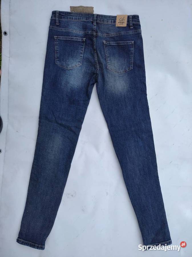 Spodnie damskie jeansowe dżinsowe z lampasem XL Gniezno sprzedam