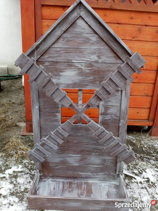 Kwietnik drewniany wiatrak ozdoba Grodziec sprzedam