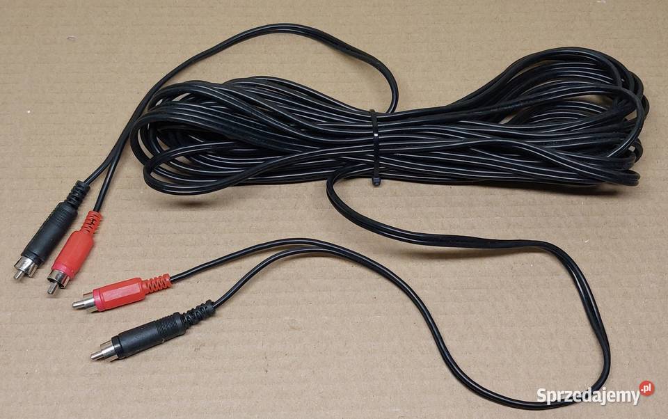 KABEL PRZEDŁUŻACZ CINCH MĘSKI 2XRCA NA 2XRCA 10M Mielęcin