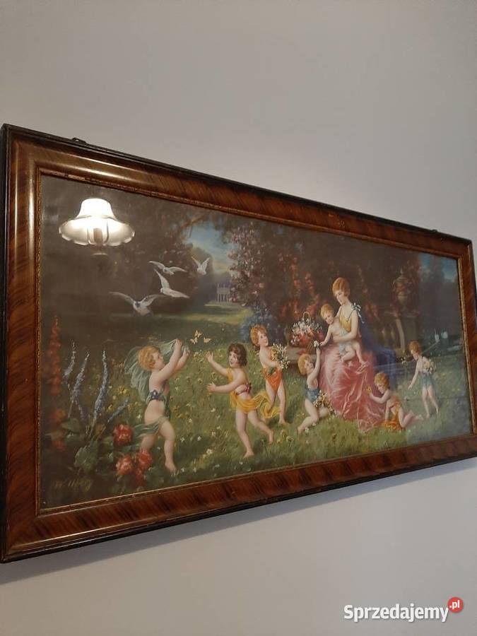 Stary obraz szkłem 130x63 Stronie Śląskie