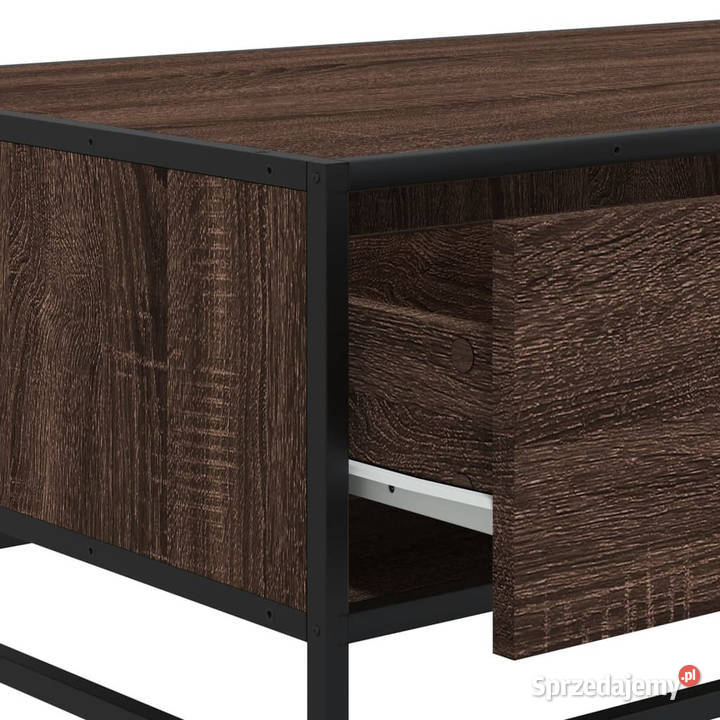 Stolik kawowy brązowy dąb 90x57x35 materiał mazowieckie