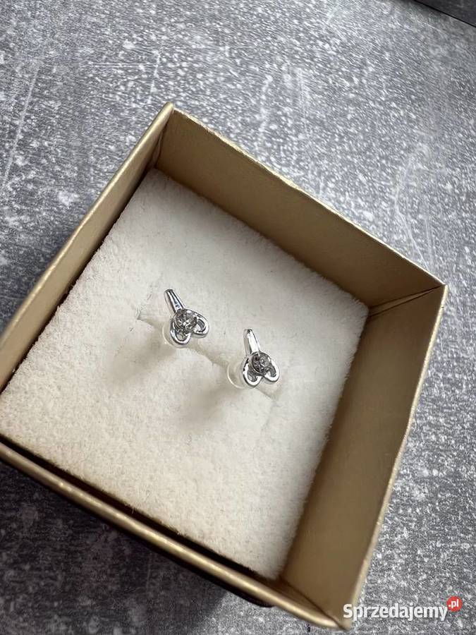 Kolczyki srebrne z diamentem nożyczki Jasło sprzedam