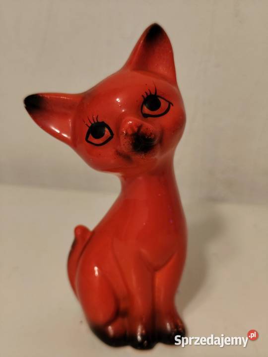 Unikatowy zestaw 3 figurek retro Koty Vintage łódzkie Poddębice
