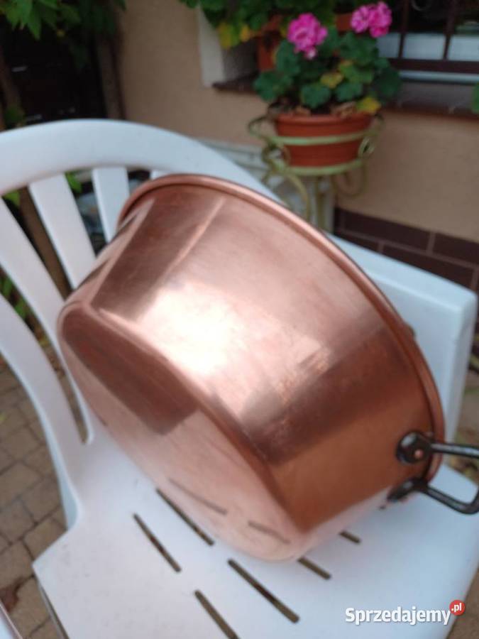 Piękna duża miedziana misa Poznań