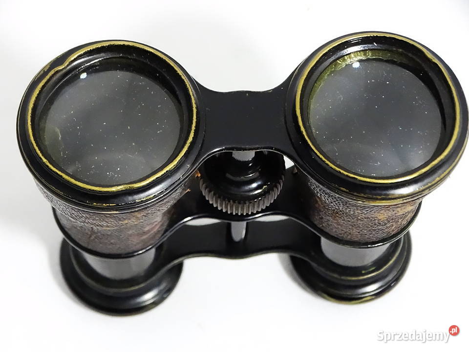 Zabytkowa mała lornetka z etui futerałem Biłgoraj