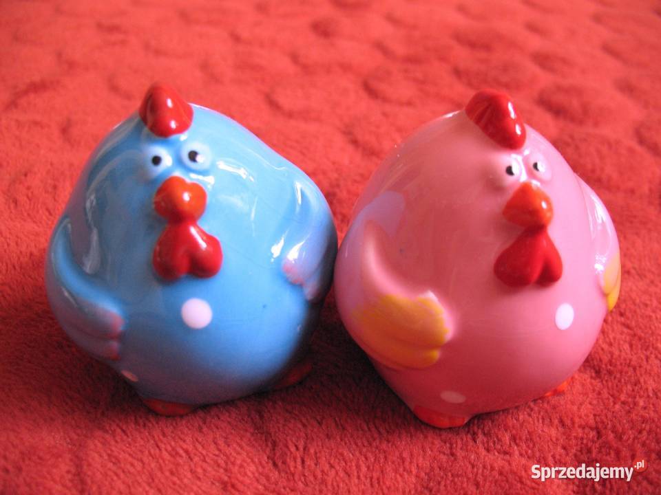 Sól i pieprz Porcelana Kurki 55 x 5 Solniczka i wielokolorowy Siedlce