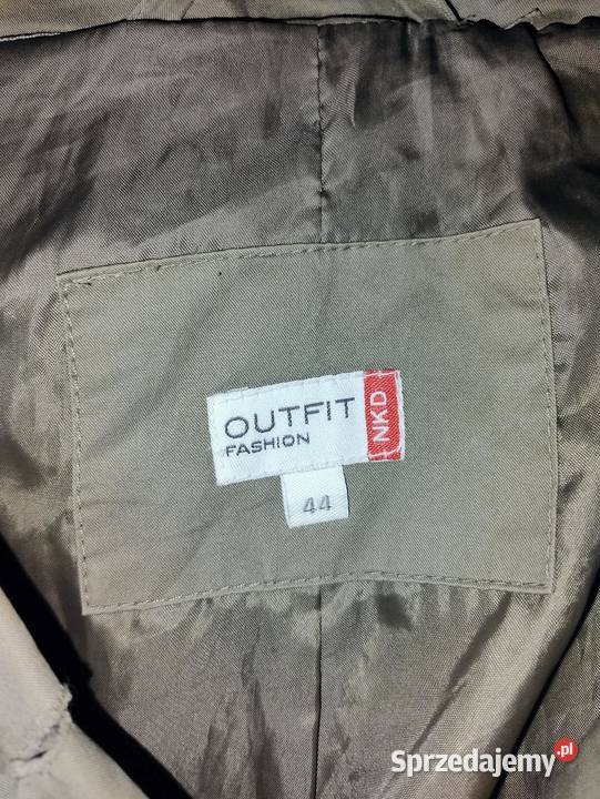 Outfit Fasion rozmiar 44 Oliwkowy płaszcz z małopolskie Nowy Sącz